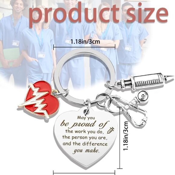 Nurse Gifts for Women Keychain Nurses Appreciation Nurse Day Week Gifts Accessor - Picture 2 of 7